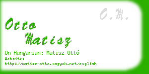 otto matisz business card